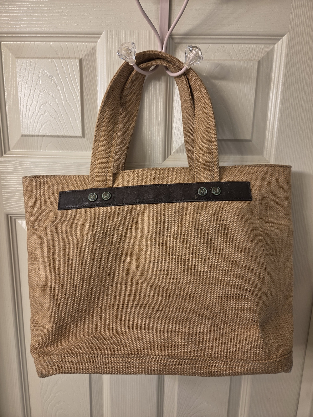 Marc Jacobs Tan Canvas Tote with Dark Brown Trim - Picture 10 of 16